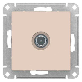 Розетка TV SE AtlasDesign оконечная 1DB, бежевая, механизм - Электрика, НВА - Выключатели и розетки - Розетки - . Магазин оборудования для автономного и резервного электропитания Ekosolar.ru в Красноярске