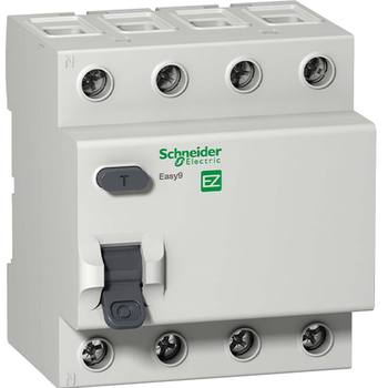 Дифференциальный выключатель Schneider Electric (УЗО) EASY 9 4P 40A 30мА АС 4,5 кА - Электрика, НВА - Модульное оборудование - Дифференциальные автоматы - . Магазин оборудования для автономного и резервного электропитания Ekosolar.ru в Красноярске