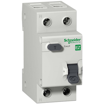 Дифференциальный автоматический выключатель Schneider Electric EASY 9 1P+N 10А 30мА C AC 4,5 кА - Электрика, НВА - Модульное оборудование - Дифференциальные автоматы - . Магазин оборудования для автономного и резервного электропитания Ekosolar.ru в Красноярске