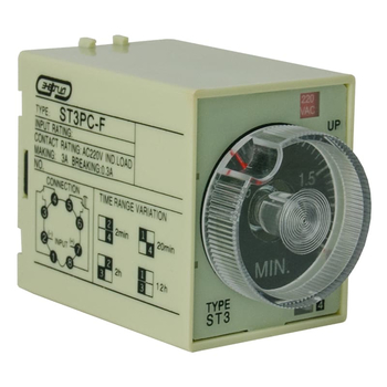 Реле времени 220V ST3PC-F (0.25-2m/20m/2h/12h) Энергия - Электрика, НВА - Реле, автоматизация и управление - Реле времени - . Магазин оборудования для автономного и резервного электропитания Ekosolar.ru в Красноярске