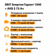 ИБП Энергия Гарант 1000 + Аккумулятор S 75 Ач - 12В (600Вт - 68мин) - ИБП и АКБ - ИБП для котлов - . Магазин оборудования для автономного и резервного электропитания Ekosolar.ru в Красноярске