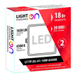 Светильник LightPhenomenON Downlight LT-TP-DL-01-18W-6500K встраиваемый квадратный 170х170 LED - Светильники - Светильники DOWNLIGHT - . Магазин оборудования для автономного и резервного электропитания Ekosolar.ru в Красноярске