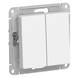 Выключатель Schneider Electric AtlasDesign 2-клавишный сх.5, 10АХ, белый, механизм - Электрика, НВА - Выключатели и розетки - Выключатели - . Магазин оборудования для автономного и резервного электропитания Ekosolar.ru в Красноярске